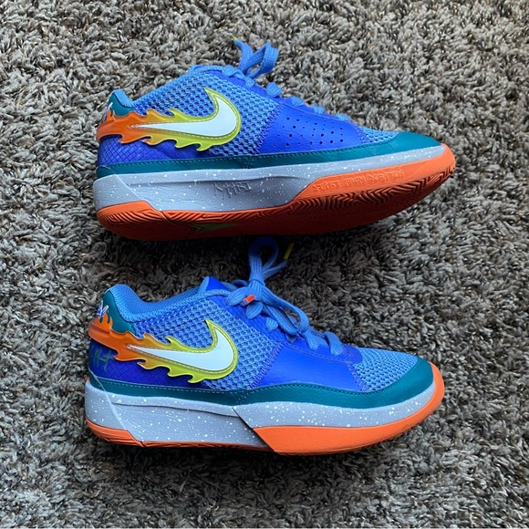 Nike Ja 1 "Backyard BBQ" Grade School Kids Lace Up Basketball Shoes 3Y EUC - Picture 4 of 9